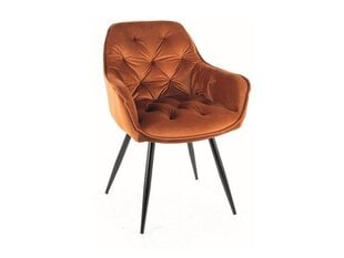 Набор из 2 обеденных стульев Signal Cherry Velvet, оранжевый/черный цвет цена и информация | Стулья для кухни и столовой | hansapost.ee
