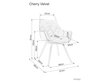 Söögitoolide komplekt Signal Cherry Monolith, 2 tooli, hall/must hind ja info | Köögitoolid, söögitoolid | hansapost.ee
