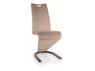 Набор из 2 обеденных стульев Signal H-090 Velvet, бежевый/черный цвет цена и информация | Стулья для кухни и столовой | hansapost.ee
