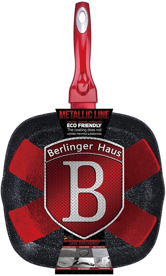 Berlinger Haus praepann Metallic Line Grill, 28 cm hind ja info | Pannid | hansapost.ee