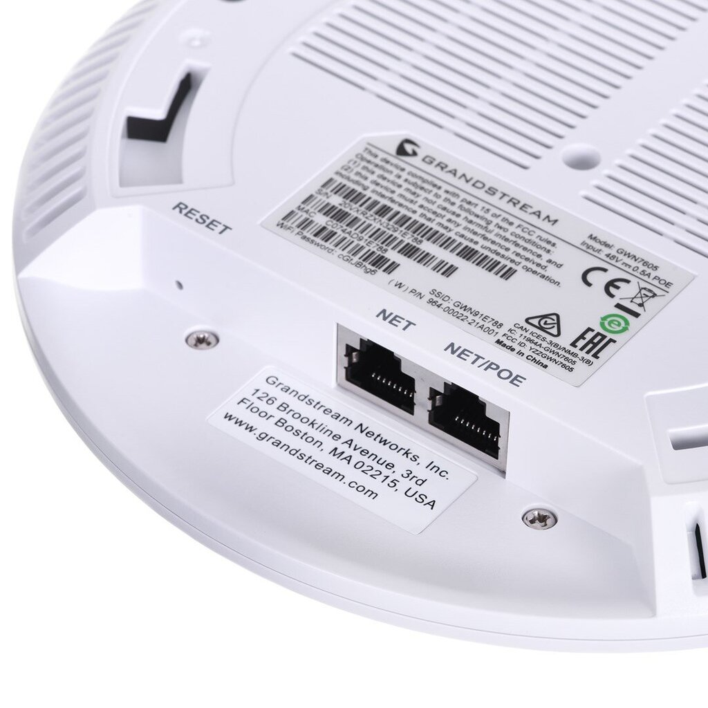 Grandstream Networks GWN7600LR traadita pääsupunkt 867 Mbit/s White Power over Ethernet (PoE) hind ja info | Juhtmeta pöörduspunktid | hansapost.ee