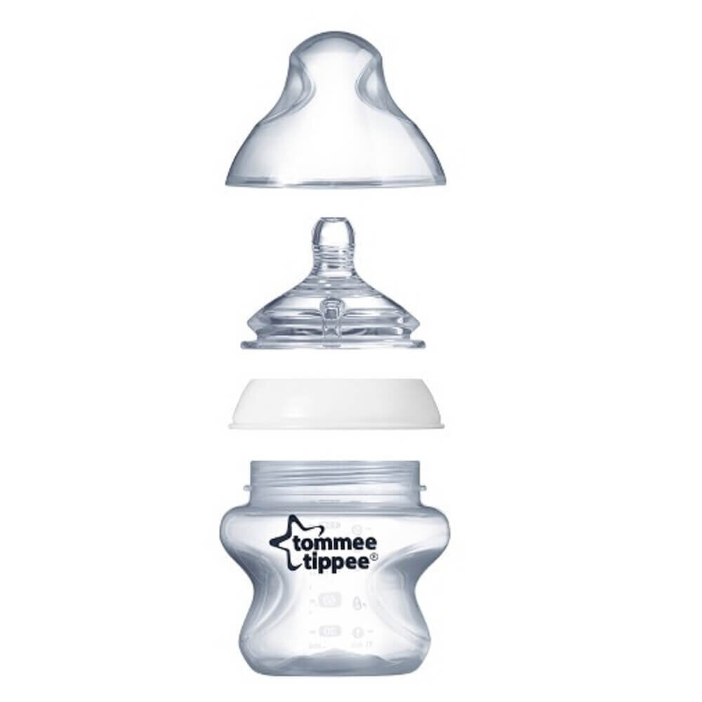 TOMMEE TIPPEE beebipudel 150ml + nisa 0m + edendamine hind ja info | Lutipudelid ja tarvikud | hansapost.ee