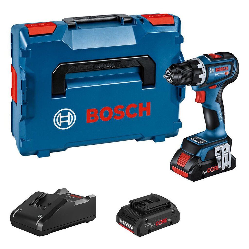 Akutrell GSR 18V-90 C 18V (2x4,0Ah ProCORE) 06019K6004 BOSCH hind ja info | Akutrellid, puurid ja kruvikeerajad | hansapost.ee