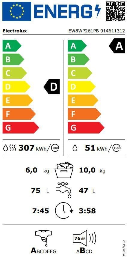 Electrolux EW8WP261PB hind ja info | Pesumasinad | hansapost.ee