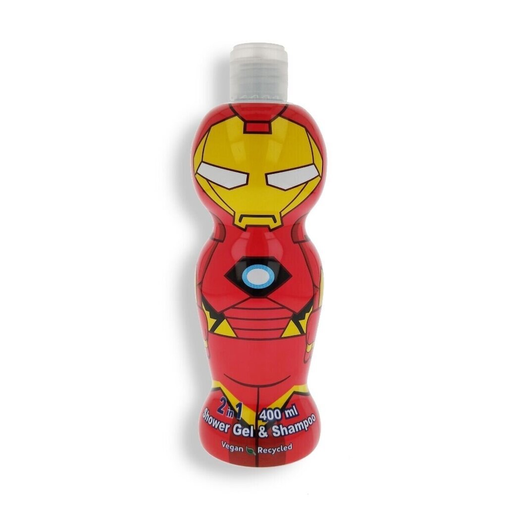 Kaks ühes geel ja šampoon Spiderman Iron Men (400 ml) цена и информация | Laste ja ema kosmeetika | hansapost.ee