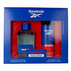 Meeste parfüümi komplekt Reebok Move Your Spirit tualettvesi 100ml EDT + kehadeodorant 150ml hind ja info | Parfüümid meestele | hansapost.ee