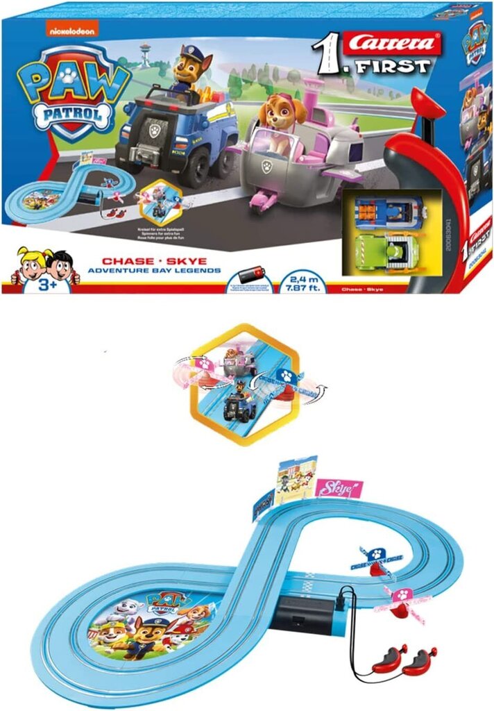 Võistlusrada käpapatrull - Carrea Paw Patrol - Adventure Bay Legends - Chase Skye 2.4 m цена и информация | Mänguasjad poistele | hansapost.ee