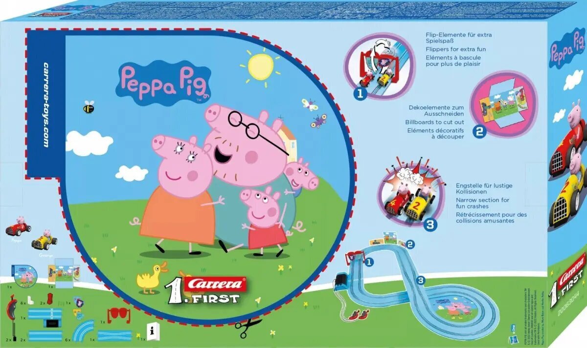Võistlusrada Peppa Pig (Põrsas Peppa) Track First цена и информация | Mänguasjad poistele | hansapost.ee