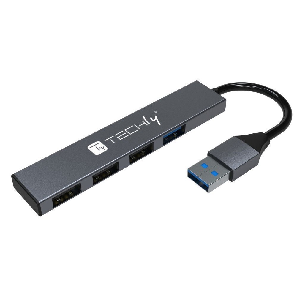 Adapter Techly 4-pordiga, 1x USB 3.2 Gen1 5Gbps 3x USB 2.0 цена и информация | USB adapterid ja jagajad | hansapost.ee