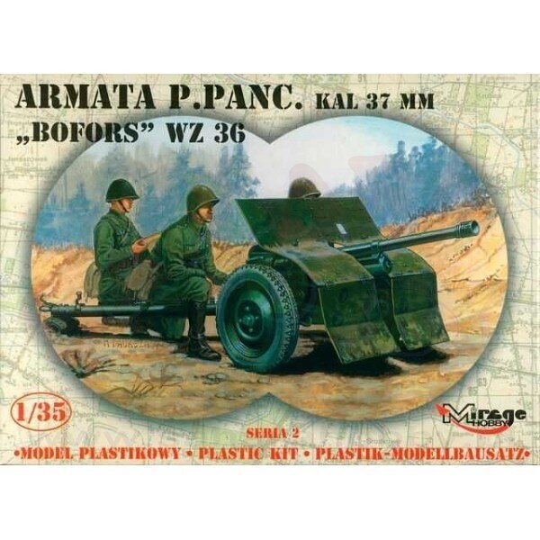 Mirage Plastist mudel Anti-armor 37mm Bofors WZ.36 hind ja info | Liimitavad mudelid | hansapost.ee