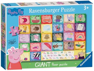 Ravensburgeri pusle Peppa Pig tähestiku hiiglane 24tk 3116 hind ja info | Pusled lastele ja täiskasvanutele | hansapost.ee