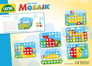 Мозаика с большими пуговицами, животные, 2+, LENA 35630 цена и информация | Игрушки для малышей | hansapost.ee