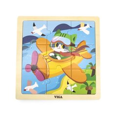VIGA Handy Wooden Plane Puzzle 9 цена и информация | Игрушки для малышей | hansapost.ee