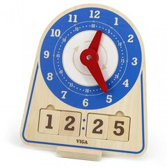 Деревянные обучающие часы Viga цена и информация | Развивающие игрушки для детей | hansapost.ee