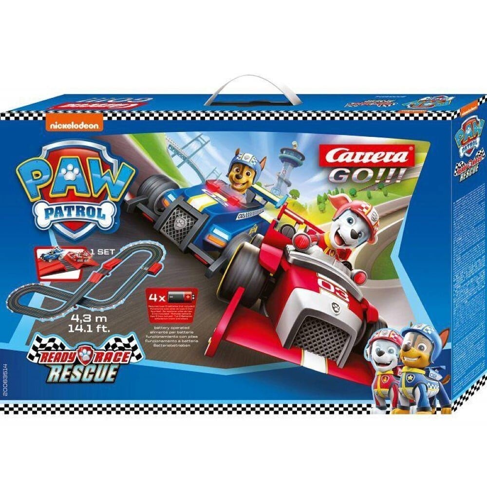 Võistlusrada - Carrera Go !!! Paw Patrol Chase & Marshal - 4,3 meetrit (20063514) цена и информация | Mänguasjad poistele | hansapost.ee