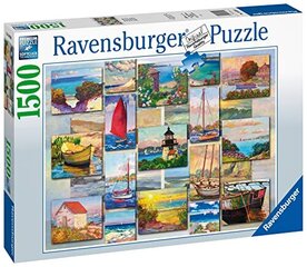 Прибрежный коллаж Ravensburger 1500 штук головоломки для взрослых детей в возрасте 12 лет вверх цена и информация | Пазлы | hansapost.ee