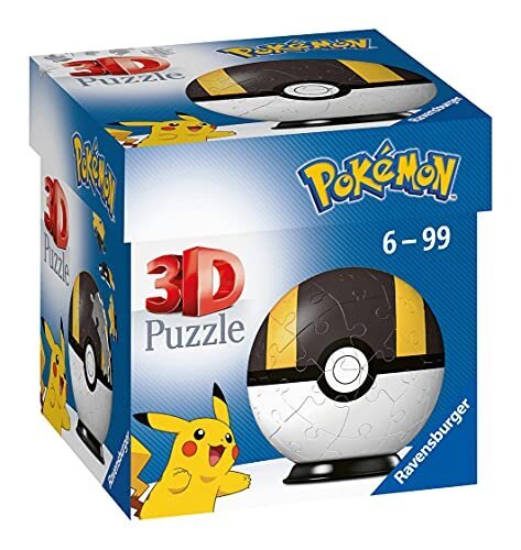 Ravensburger Pokemon Ultra Ball - 3D Jigsaw Pulze Ball lastele vanuses 6 aastat - 54 tükki - pole vajalik liim - pokeball цена и информация | Pusled lastele ja täiskasvanutele | hansapost.ee