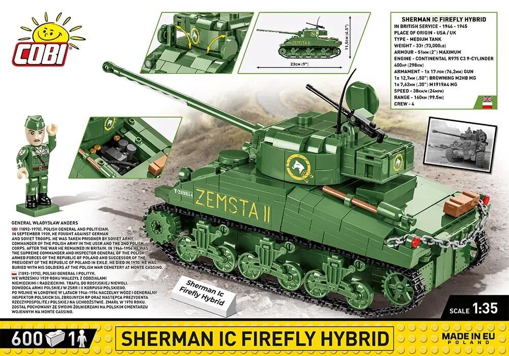 Sherman IC Firefly hübriidpadjad hind ja info | Klotsid ja konstruktorid | hansapost.ee