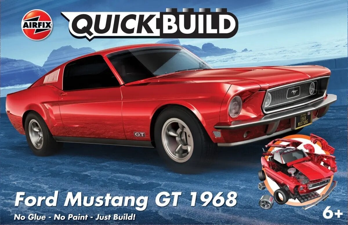 Plastikust mudel Quickbuild Ford Mustang GT 1968 цена и информация | Mänguasjad poistele | hansapost.ee