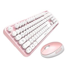 Wireless keyboard + mouse set MOFII Sweet 2.4G (White-Pink) цена и информация | Клавиатуры | hansapost.ee