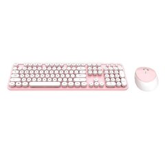 Wireless keyboard + mouse set MOFII Sweet 2.4G (White-Pink) цена и информация | Клавиатуры | hansapost.ee