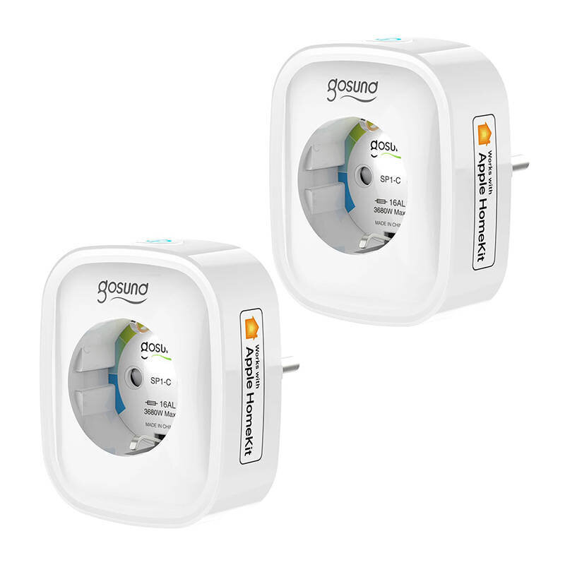 Smart socket WiFi Gosund SP1-H (2-pack)(HomeKit) цена и информация | Pistikupesad ja lülitid | hansapost.ee