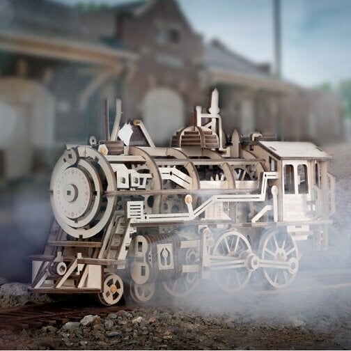 Robotime Locomotive 3D pusle цена и информация | Klotsid ja konstruktorid | hansapost.ee