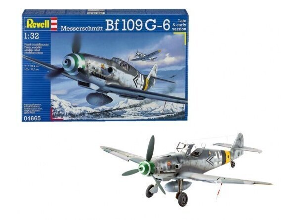 Revell - Messerschmitt Bf 109 G-6, 1/32, 04665 hind ja info | Klotsid ja konstruktorid | hansapost.ee