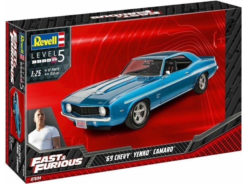 Mudelauto, Revell - Fast & Furious 1969 Chevy Camaro Yenko, 1/24, 07694 hind ja info | Klotsid ja konstruktorid | hansapost.ee