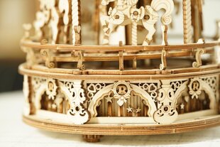 Деревянный 3D пазл - музыкальная шкатулка Robotime Romantic Carousel, от 14 лет + цена и информация | Конструкторы и кубики | hansapost.ee