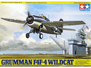 Tamiya - Grumman F4F-4 Wildcat, 1/48, 61034 hind ja info | Klotsid ja konstruktorid | hansapost.ee