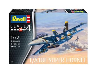 Сборная пластиковая модель Revell - F/A-18F Super Hornet подарочный набор, 1/72, 63834 цена и информация | Конструкторы и кубики | hansapost.ee