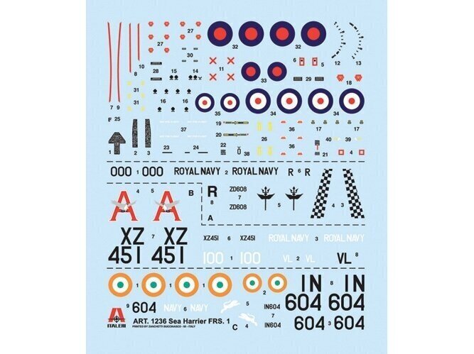 Italeri - FRS.1 Sea Harrier Falklands 40th Anniversary, 1/72, 1236 hind ja info | Klotsid ja konstruktorid | hansapost.ee