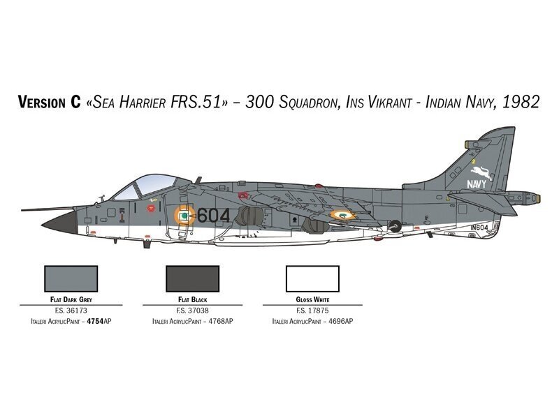 Italeri - FRS.1 Sea Harrier Falklands 40th Anniversary, 1/72, 1236 hind ja info | Klotsid ja konstruktorid | hansapost.ee