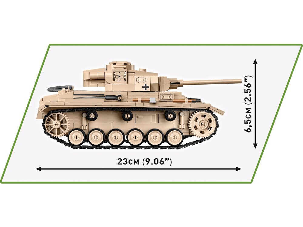 COBI - Plastkonstruktorid Panzer III Ausf. J, 1/28, 2562 цена и информация | Klotsid ja konstruktorid | hansapost.ee