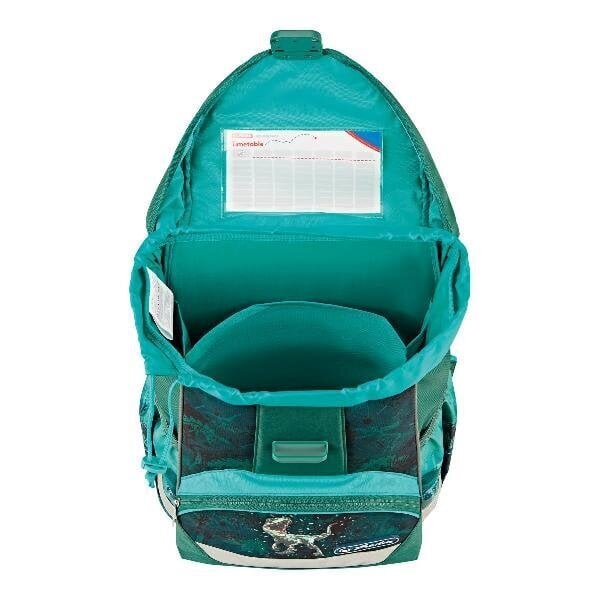 Herlitz koolikott-ranits Ultralight Plus - Green Rex, 15 l hind ja info | Koolikotid ja seljakotid | hansapost.ee