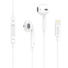 Vipfan M13 wired in-ear headphones (white) цена и информация | Наушники | hansapost.ee