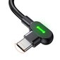 Mcdodo Button Kiire 90° LED nurgakaabel USB tüüp-C PD 2m must 60W hind ja info | Mobiiltelefonide kaablid | hansapost.ee