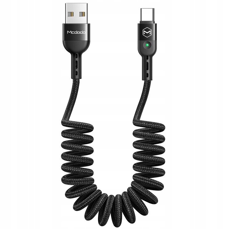 McDodo telefonikaabel QUICK CHARGE 4 USB TYP-C 1.8m must цена и информация | Mobiiltelefonide kaablid | hansapost.ee