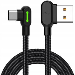 Mcdodo Телефонный кабель Quick, 90° угол LED, USB - USB-C 3м черный цена и информация | Кабели для телефонов | hansapost.ee