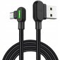 McDodo telefonikaabel Kiirlaadimine, 90° nurga LED micro USB 1.8m hind ja info | Mobiiltelefonide kaablid | hansapost.ee