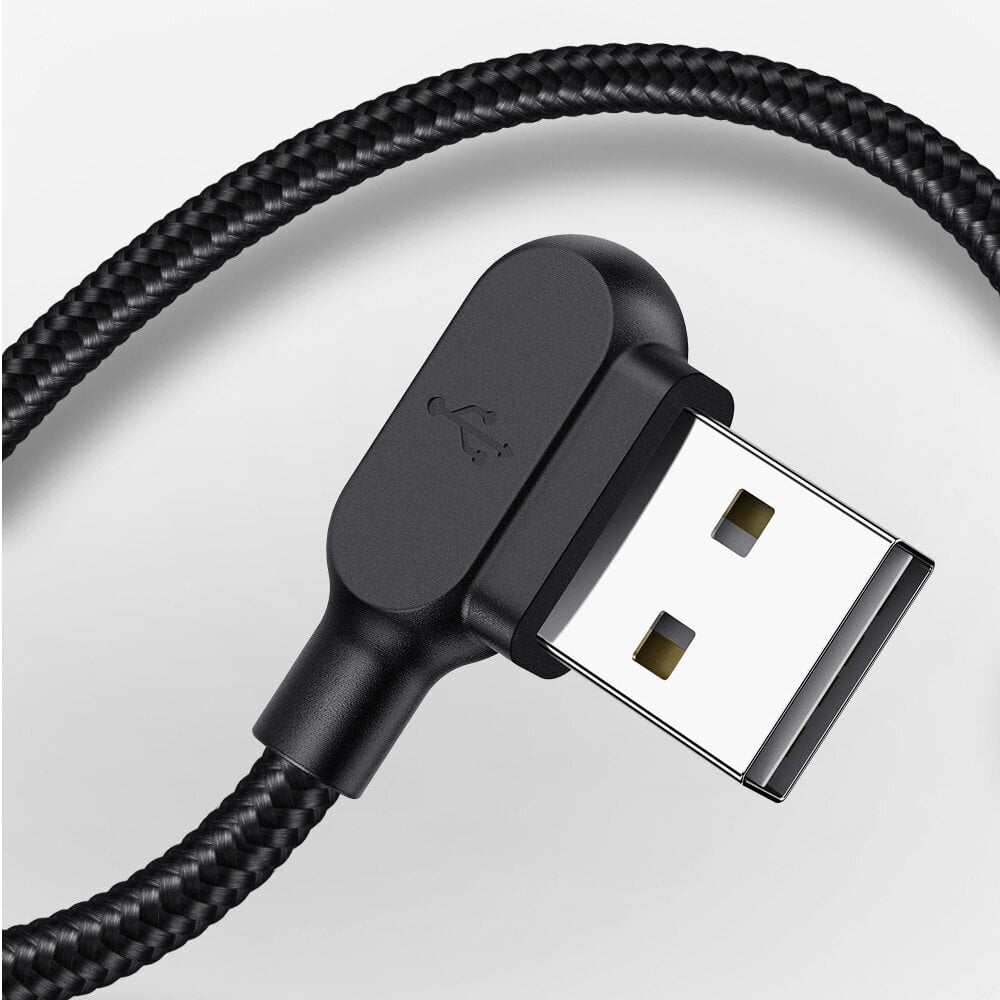 McDodo telefonikaabel Kiirlaadimine, 90° nurga LED micro USB 1.8m hind ja info | Mobiiltelefonide kaablid | hansapost.ee