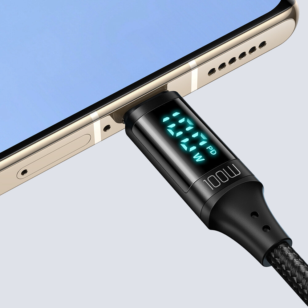 Mcdodo telefonikaabel koos ekraaniga Digital PRO PD USB-C 100W 1.2m цена и информация | Mobiiltelefonide kaablid | hansapost.ee