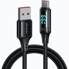 Телефонный кабель Mcdodo с дисплеем Digital PRO PD USB-C 100W 1,2 м цена и информация | Mcdodo Мобильные телефоны, Фото и Видео | hansapost.ee