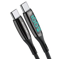 USB-C to USB-C cable BlitzWolf BW-TC23, with display, 100 Вт, 0.9 м (black) цена и информация | Borofone 43757-uniw | hansapost.ee