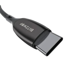 USB-C to USB-C cable BlitzWolf BW-TC23, with display, 100 Вт, 0.9 м (black) цена и информация | Borofone 43757-uniw | hansapost.ee