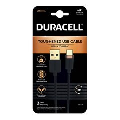 Duracell USB cable for USB-C 2.0 1 м (Black) цена и информация | Кабели для телефонов | hansapost.ee