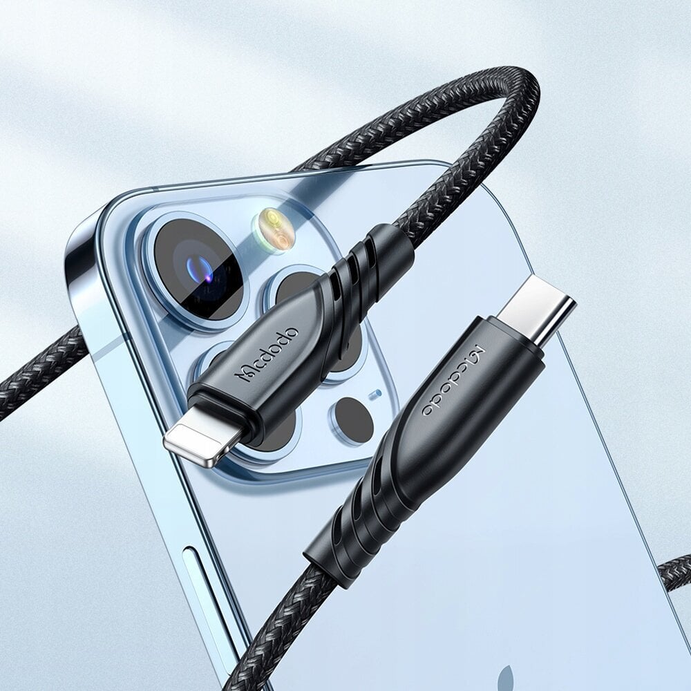 Mcdodo telefonilaadija, kiire, USB, USB-C, 20W, iPhone'i kaabel kaasas, must, CH-1952 цена и информация | Laadijad mobiiltelefonidele | hansapost.ee