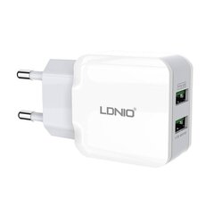 Wall charger LDNIO A2202, 2x USB, 12W (white) hind ja info | Laadijad mobiiltelefonidele | hansapost.ee