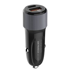 Car charger LDNIO C510Q, USB + USB-C, PD + QC 3.0, 36W (black) hind ja info | Laadijad mobiiltelefonidele | hansapost.ee